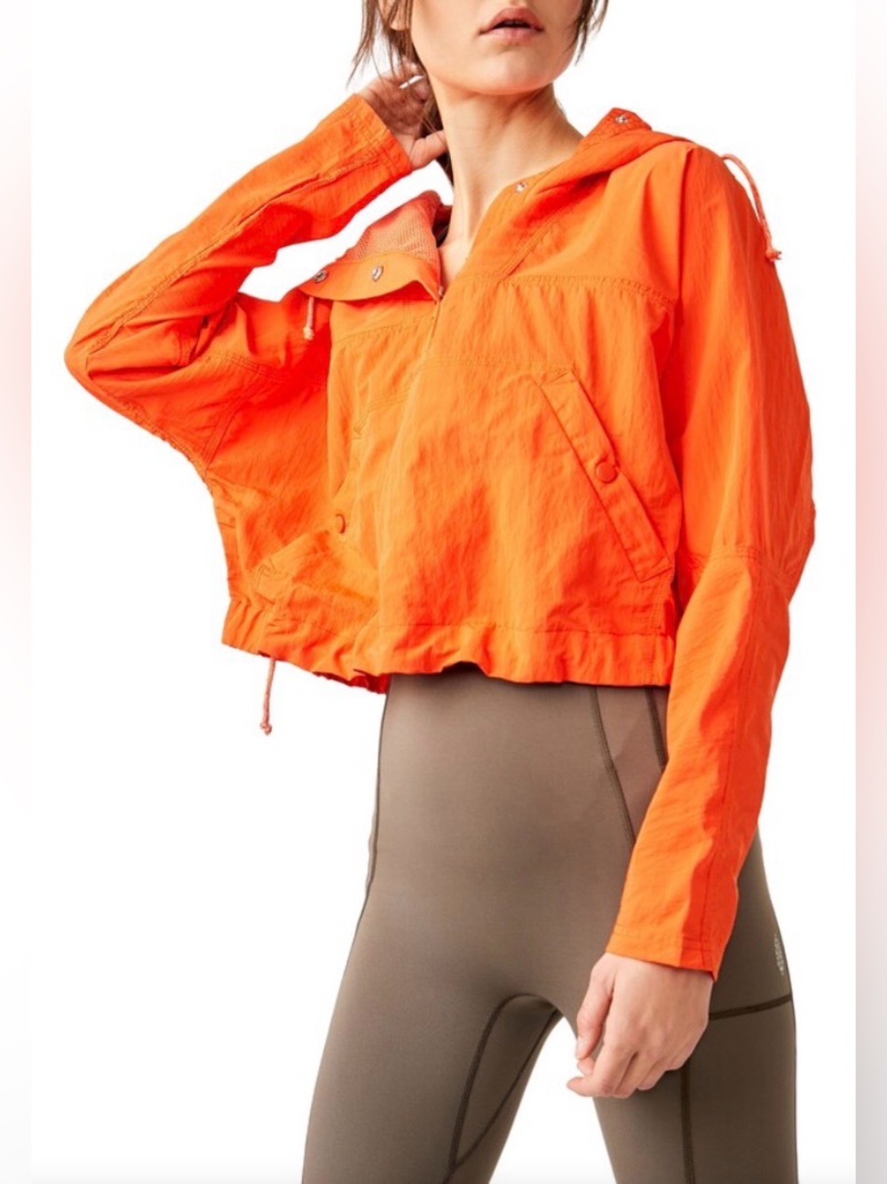 Free people ride the wave cropped hooded jacket NWT